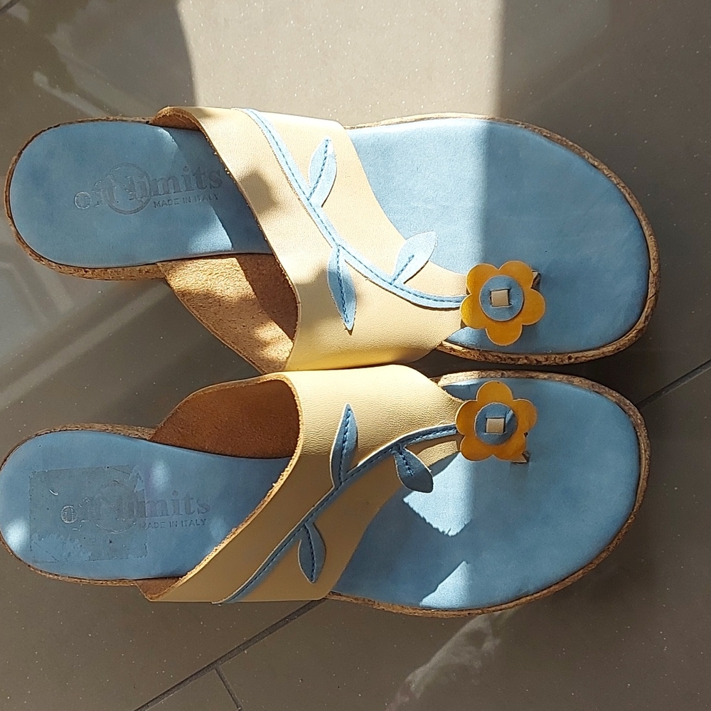 Off Limits leather wedge sandals